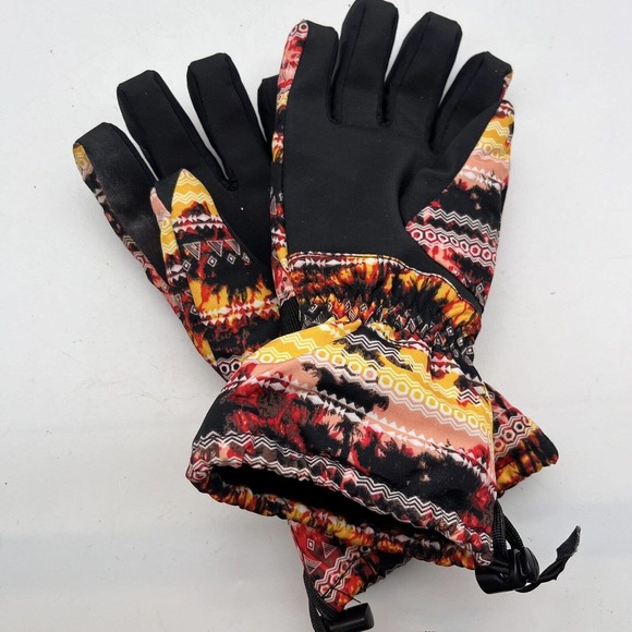 NANDN Winter Geometric Ski Fleece Lined Gloves size large - Picture 5 of 8